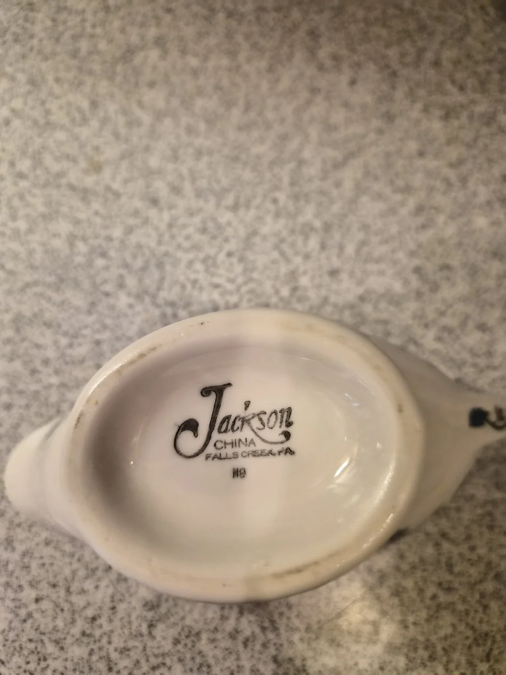 Vintage Jackson China Falls Creek PA Floral Gravy Boat / Sauce Pitcher